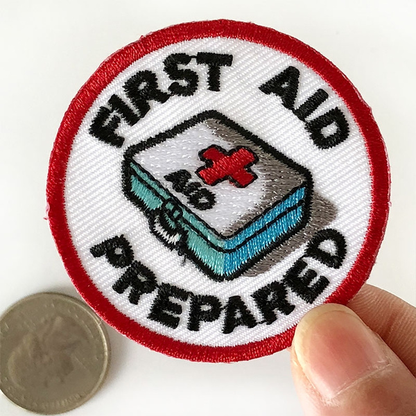 Medicine First Aid Kit Iron On Applique Embroidered Sew on Patch Clothes  Sticker